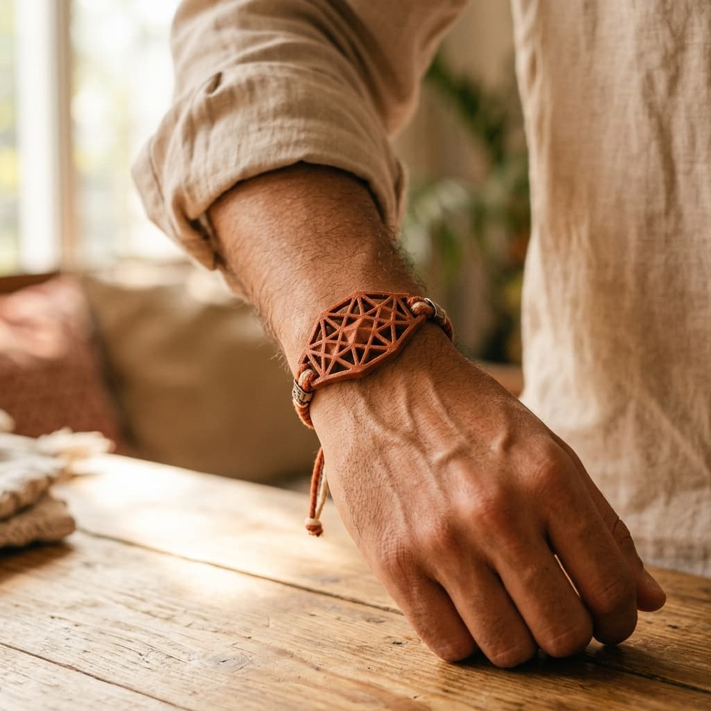 Rakhi worn on wrist